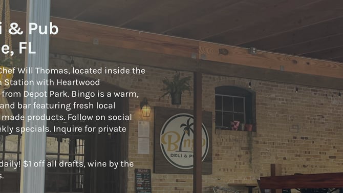 Bingo Deli and Pub: Where Great Food & Bingo Nights Reign